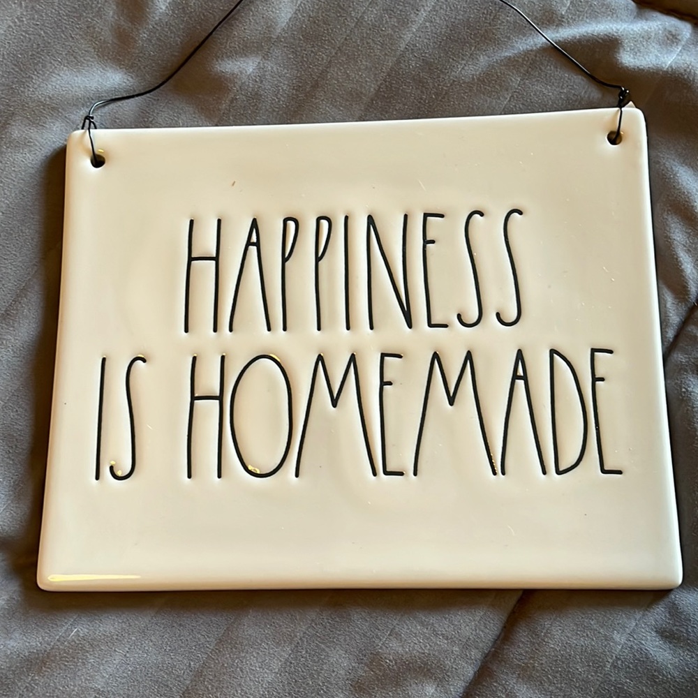 Rae Dunn wall art. Approximately 8x6. Ceramic.